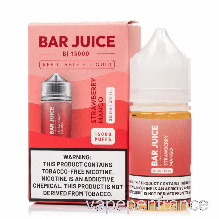 Fraise Mangue - Jus De Barre - Stylo Vape 30ml 25mg